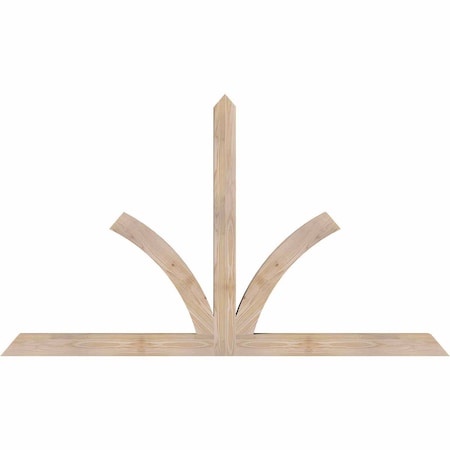 Ekena Millwork Richland Smooth Timber Gable Bracket, Douglas Fir, 72"W x 42"H x 3 1/2"D x 3 1/2"F, 14/12 Pitch GBW072X42X0404RIC00SDF